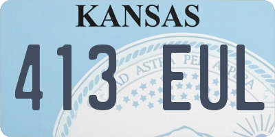 KS license plate 413EUL