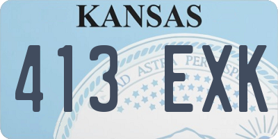 KS license plate 413EXK