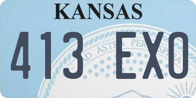 KS license plate 413EXO