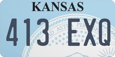 KS license plate 413EXQ