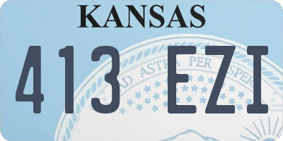 KS license plate 413EZI