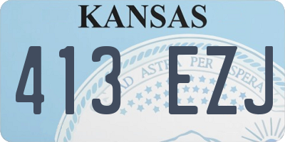 KS license plate 413EZJ