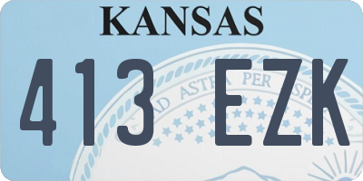 KS license plate 413EZK
