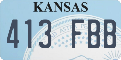 KS license plate 413FBB