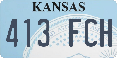 KS license plate 413FCH