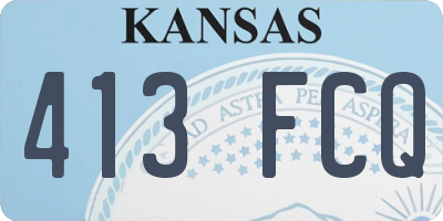 KS license plate 413FCQ