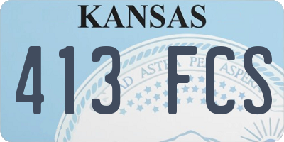 KS license plate 413FCS