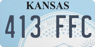 KS license plate 413FFC