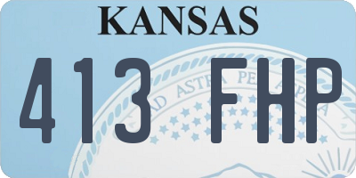 KS license plate 413FHP