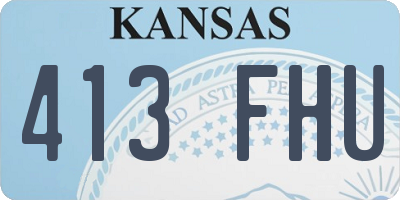 KS license plate 413FHU