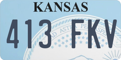 KS license plate 413FKV