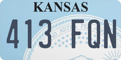 KS license plate 413FQN