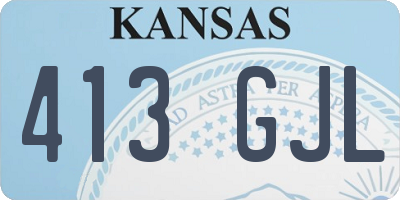 KS license plate 413GJL