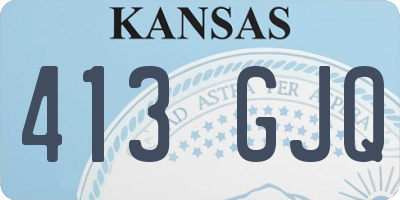 KS license plate 413GJQ