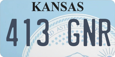 KS license plate 413GNR