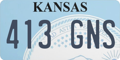 KS license plate 413GNS