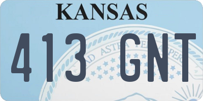 KS license plate 413GNT