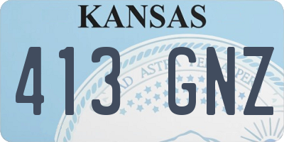 KS license plate 413GNZ