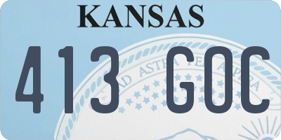 KS license plate 413GOC