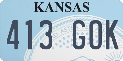KS license plate 413GOK