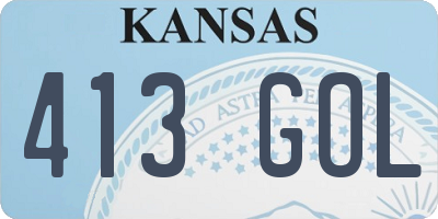 KS license plate 413GOL