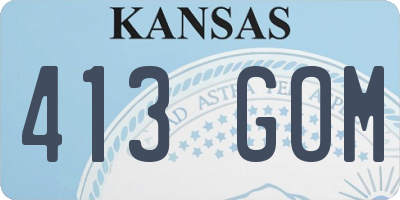 KS license plate 413GOM