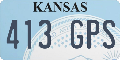 KS license plate 413GPS