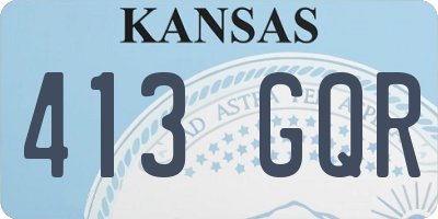 KS license plate 413GQR