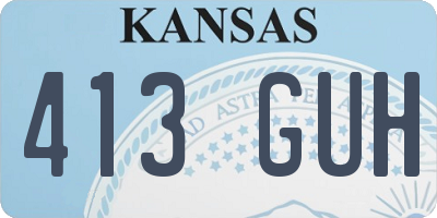 KS license plate 413GUH