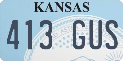 KS license plate 413GUS