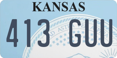 KS license plate 413GUU