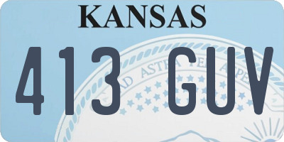 KS license plate 413GUV