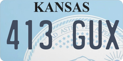 KS license plate 413GUX