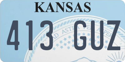 KS license plate 413GUZ