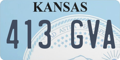 KS license plate 413GVA