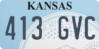 KS license plate 413GVC