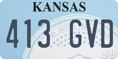 KS license plate 413GVD