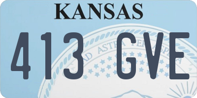 KS license plate 413GVE