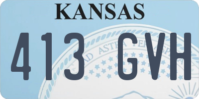 KS license plate 413GVH