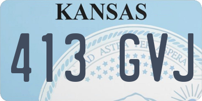 KS license plate 413GVJ