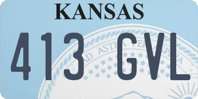 KS license plate 413GVL
