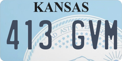 KS license plate 413GVM
