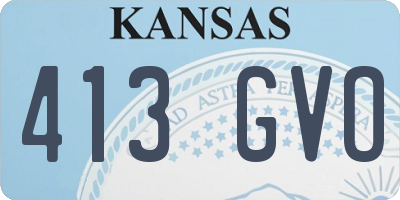 KS license plate 413GVO