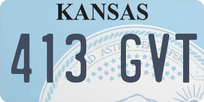 KS license plate 413GVT