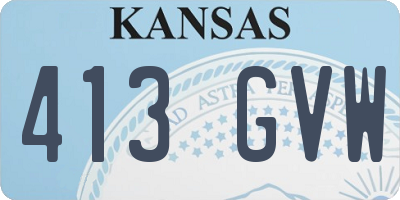 KS license plate 413GVW