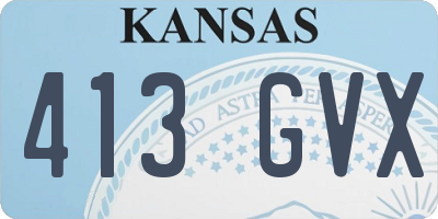 KS license plate 413GVX
