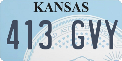 KS license plate 413GVY