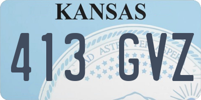 KS license plate 413GVZ
