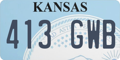 KS license plate 413GWB