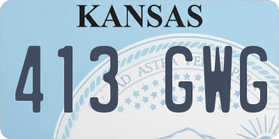 KS license plate 413GWG